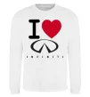 Світшот I Love Infiniti Білий фото
