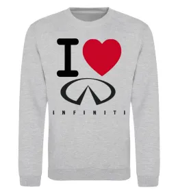 Свитшот I Love Infiniti Серый меланж фото