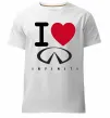 Чоловіча преміум футболка I Love Infiniti Білий фото
