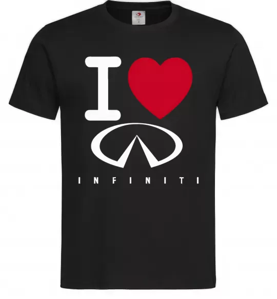 Мужская футболка I Love Infiniti Черный фото