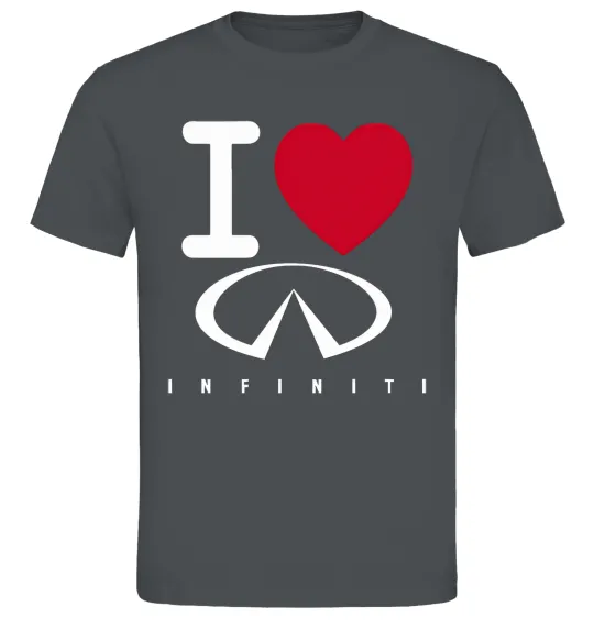 Мужская футболка I Love Infiniti Графит фото