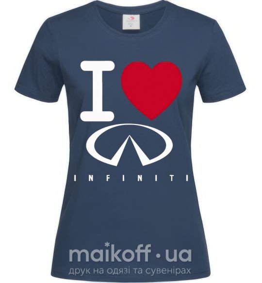 Жіноча футболка I Love Infiniti Темно-синій фото