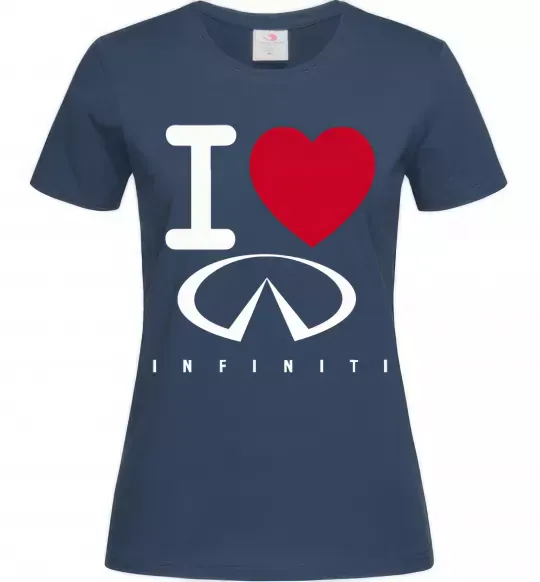 Жіноча футболка I Love Infiniti Темно-синій фото