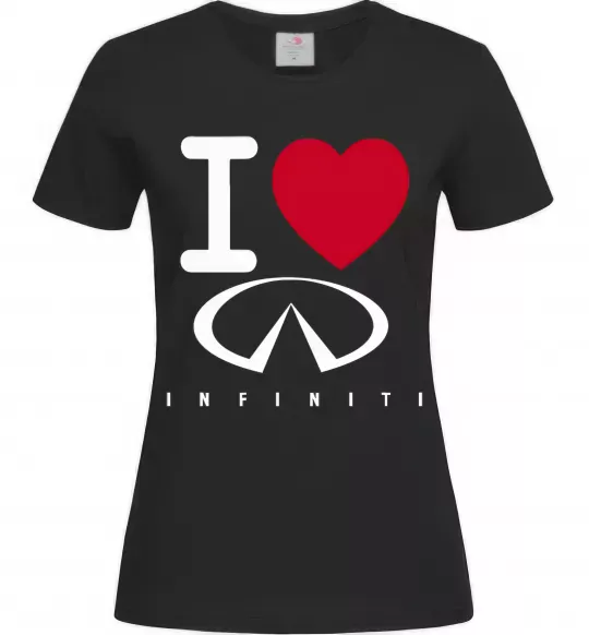 Жіноча футболка I Love Infiniti Чорний фото