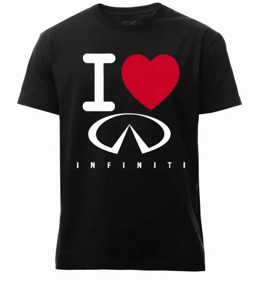 Чоловіча преміум футболка I Love Infiniti Чорний фото
