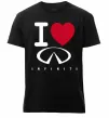 Чоловіча преміум футболка I Love Infiniti Чорний фото