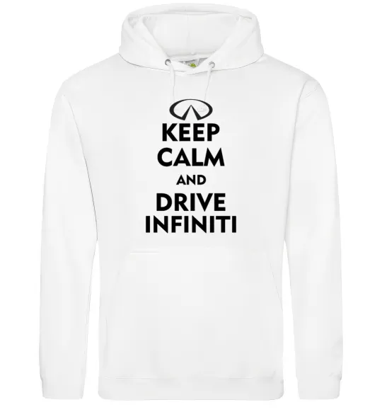 Мужская толстовка (худи) Drive Infiniti Белый фото