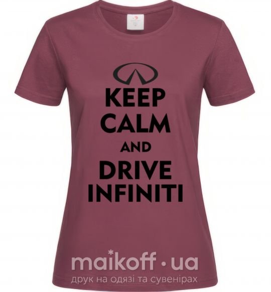 Жіноча футболка Drive Infiniti Бордовий фото