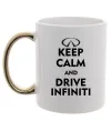 Чашка с цветной ручкой Drive Infiniti Золото фото