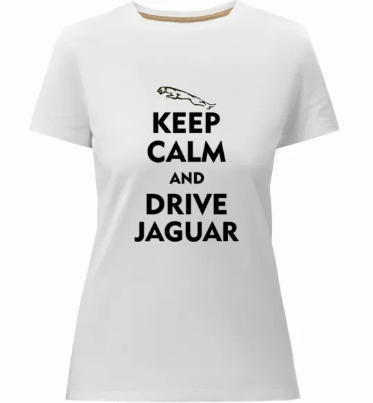 Женская премиум футболка Drive Jaguar Белый фото