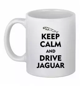 Чашка керамическая You can drive Jaguar Белый фото