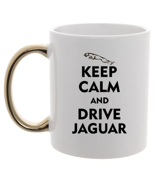 Чашка с цветной ручкой Drive Jaguar Золото фото