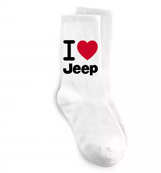 Шкарпетки I Love Jeep Білий фото