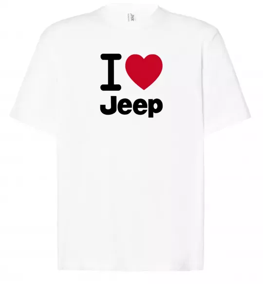 Футболка Оверсайз I Love Jeep Білий фото
