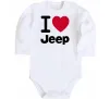 Дитячий бодік I Love Jeep Білий фото