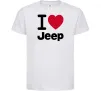 Детская футболка I Love Jeep Белый фото