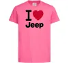 Детская футболка I Love Jeep Ярко-розовый фото