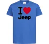 Детская футболка I Love Jeep Ярко-синий фото