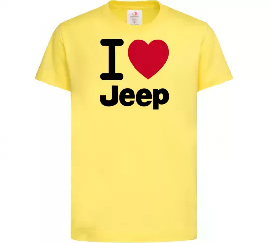 Детская футболка I Love Jeep Лимонный фото