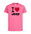 Детская футболка I Love Jeep Ярко-розовый фото