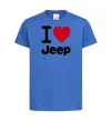 Детская футболка I Love Jeep Ярко-синий фото