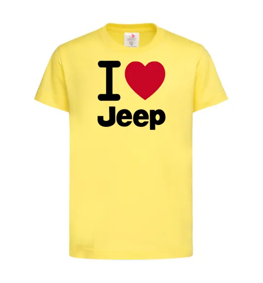 Детская футболка I Love Jeep Лимонный фото