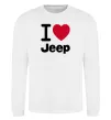 Свитшот I Love Jeep Белый фото
