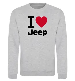 Світшот I Love Jeep Сірий меланж фото