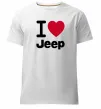 Чоловіча преміум футболка I Love Jeep Білий фото