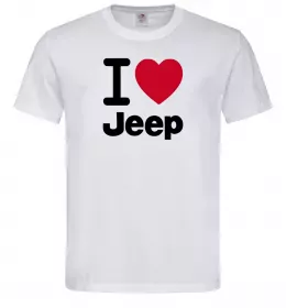 Мужская футболка I Love Jeep Белый фото