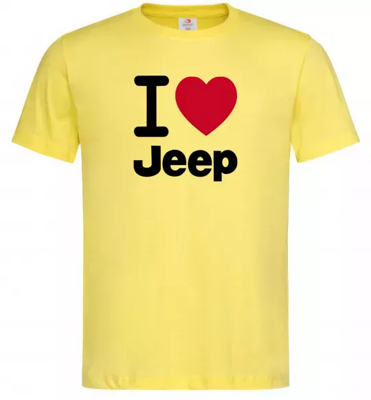 Мужская футболка I Love Jeep Лимонный фото
