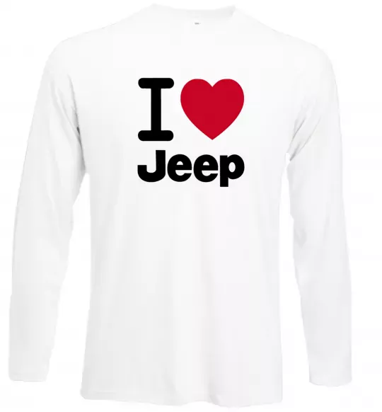 Лонгслив I Love Jeep Белый фото
