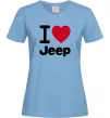 Жіноча футболка I Love Jeep Блакитний Жіноча футболка I Love Jeep Блакитний фото
