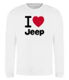 Світшот I Love Jeep Білий фото