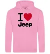 Мужская толстовка (худи) I Love Jeep Розовый фото