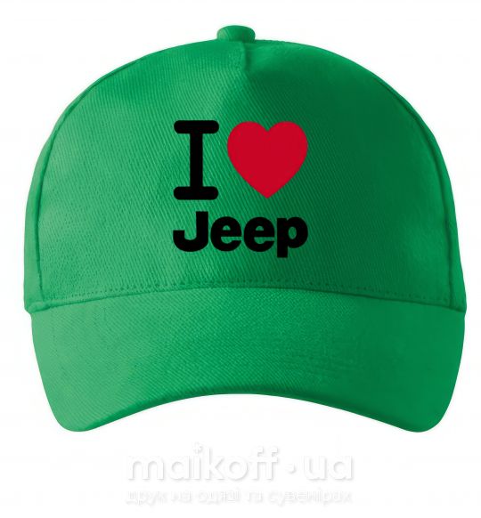 Кепка I Love Jeep Зеленый фото