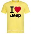 Чоловіча футболка I Love Jeep Лимонний фото