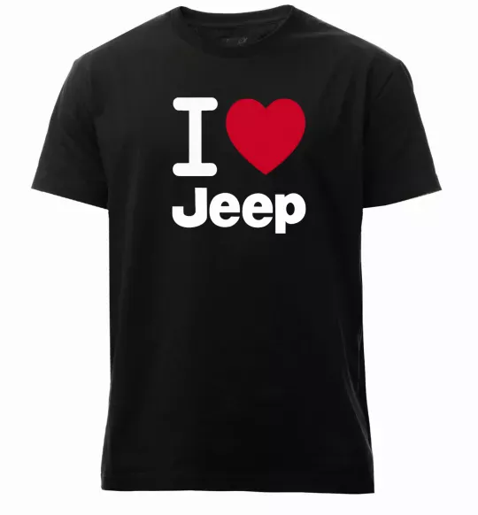 Чоловіча преміум футболка I Love Jeep Чорний фото