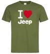 Мужская футболка I Love Jeep Оливковый Мужская футболка I Love Jeep Оливковый фото