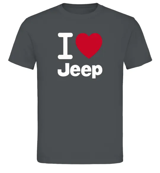 Мужская футболка I Love Jeep Графит фото