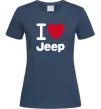 Жіноча футболка I Love Jeep Темно-синій Жіноча футболка I Love Jeep Темно-синій фото