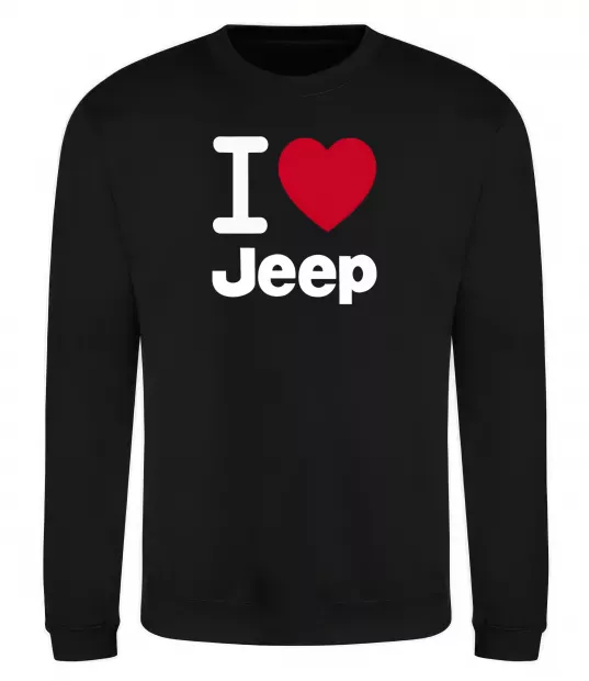 Світшот I Love Jeep Чорний фото