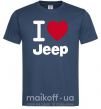 Мужская футболка I Love Jeep Темно-синий фото