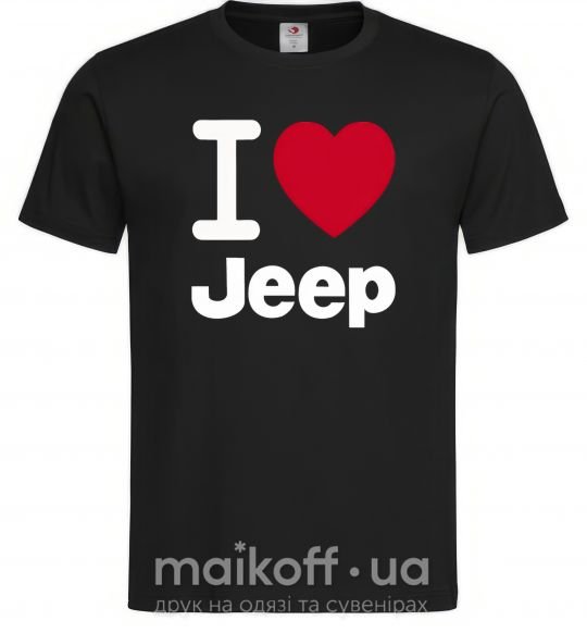 Чоловіча футболка I Love Jeep Чорний фото