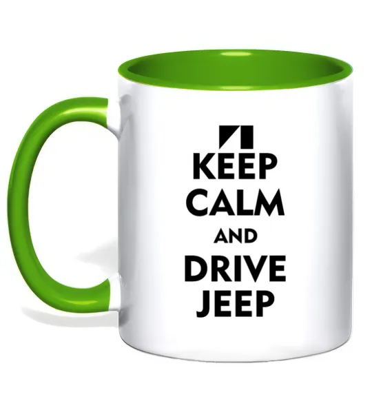 Чашка с цветной ручкой Drive Jeep Зеленый фото