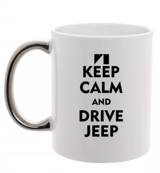 Чашка с цветной ручкой Drive Jeep Серебро фото