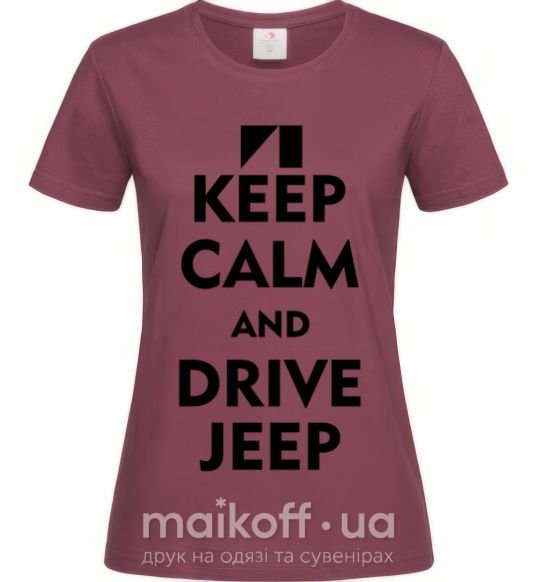 Жіноча футболка Drive Jeep Бордовий фото
