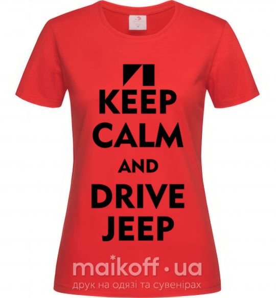 Жіноча футболка Drive Jeep Червоний фото