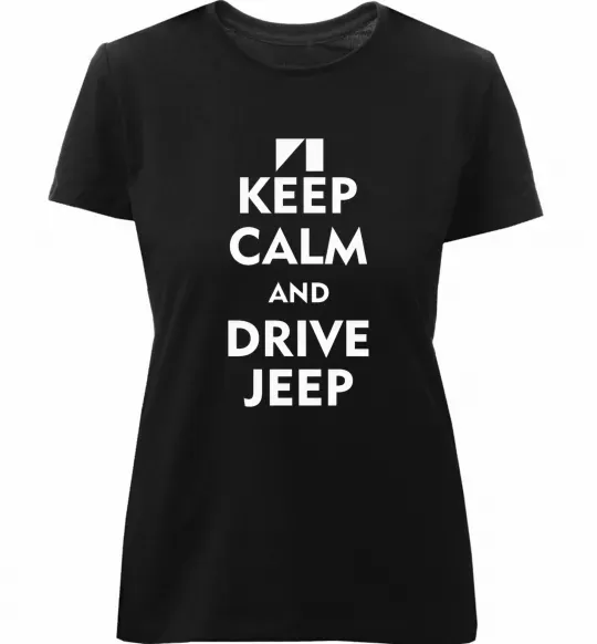 Жіноча преміум футболка Drive Jeep Чорний фото