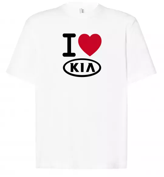 Футболка Оверсайз I Love Kia Білий фото